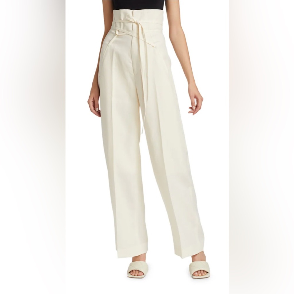 Jacquemus Le Pantalon Novio High-Rise Pants in Light Beige